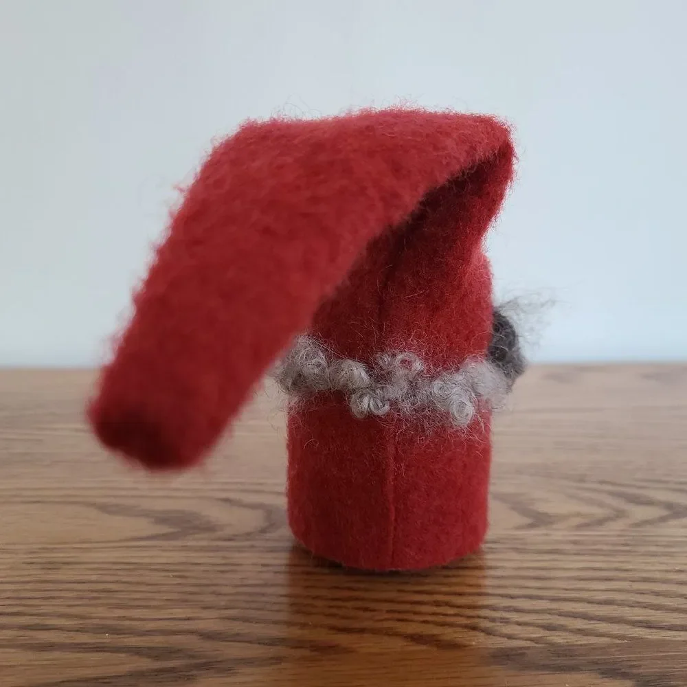 Handmade Sweden Larssons Tra Wood & Felt Christmas Tyko Santa Gnome Elf Figurine